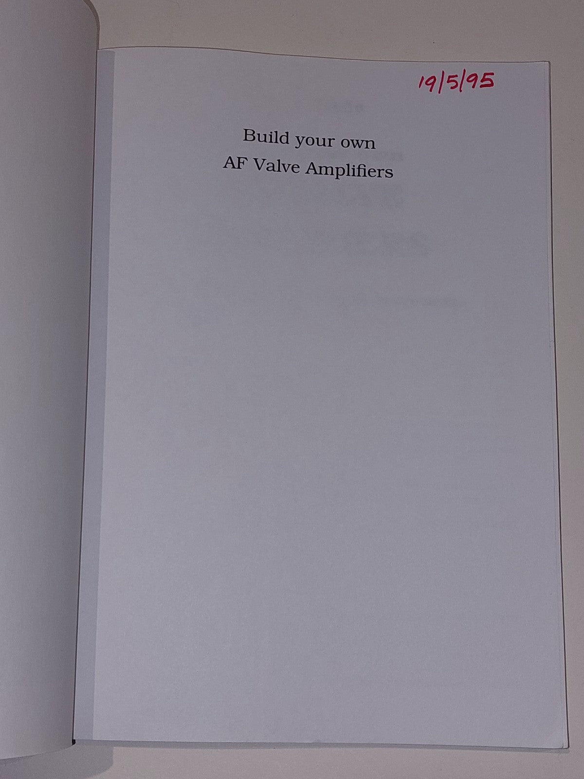 Build Your Own Audio Valve Amplifiers by Rainer Zur Linde (1995)2