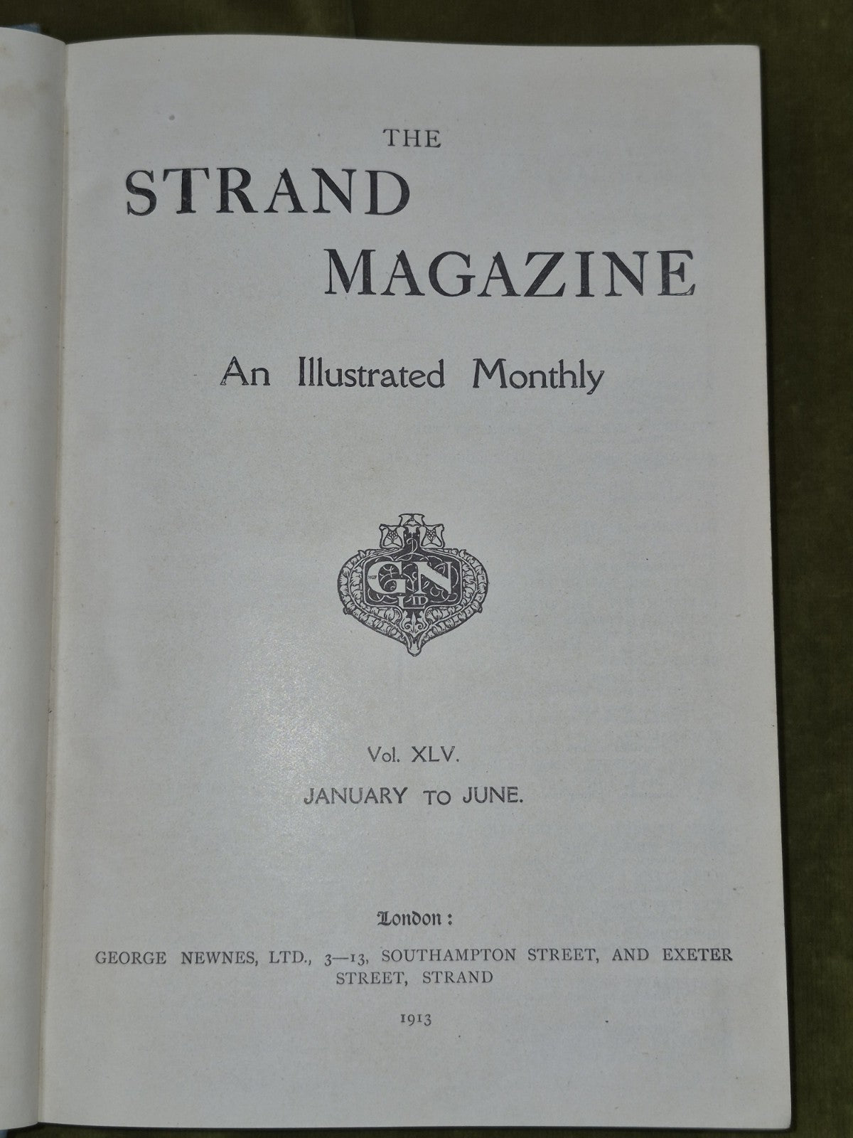 Strand Magazine 1913 Jan June Vol 45 Conan Doyle Nesbit Original Binding4