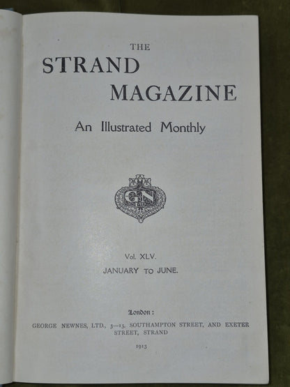 Strand Magazine 1913 Jan June Vol 45 Conan Doyle Nesbit Original Binding4