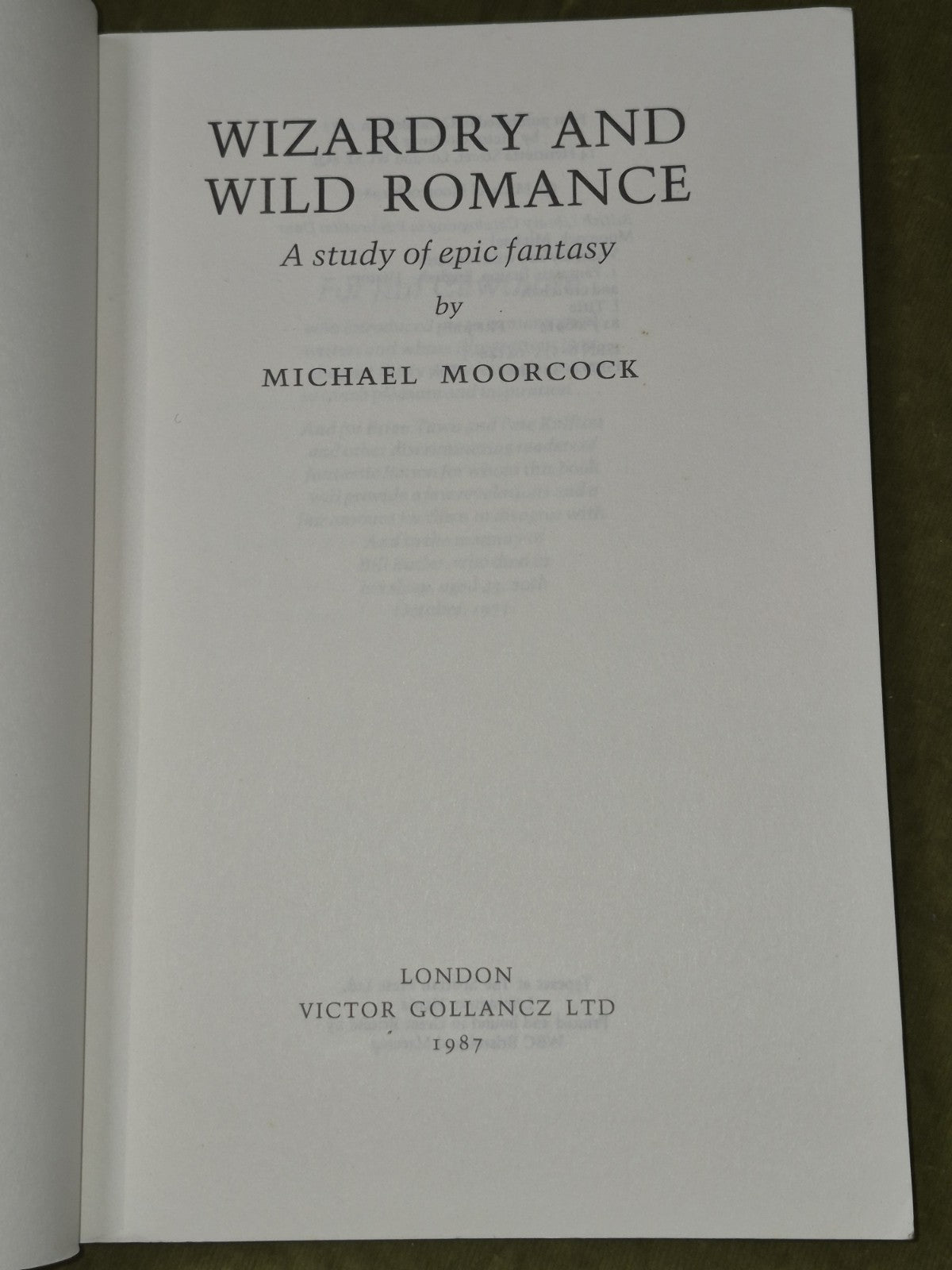 Wizardry and Wild Romance by Michael Moorcock (Paperback, 1987)5