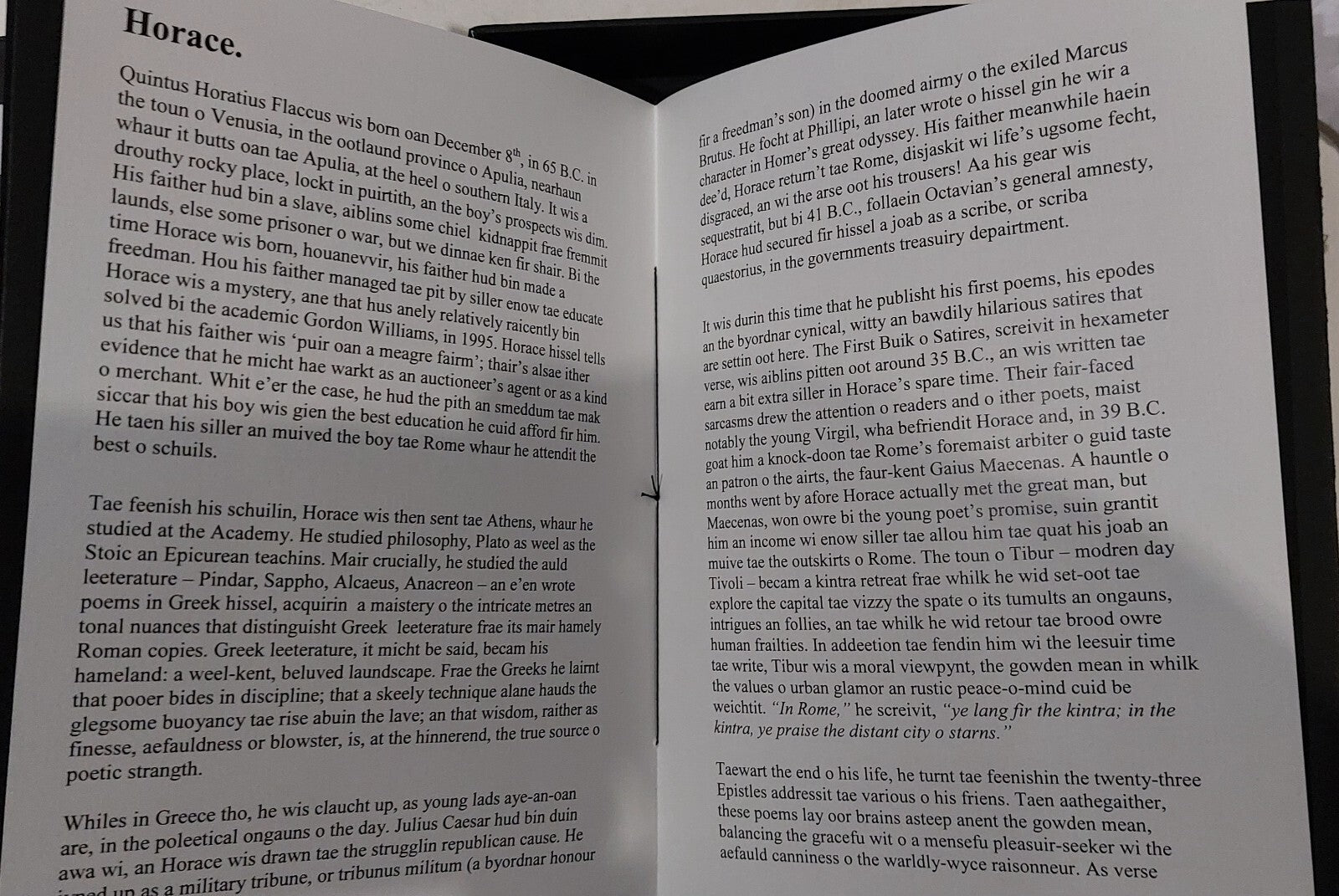 Rab Wilson 'Ye're There Horace. Limited Edition, Scots Poetry Collectable, Boxed6