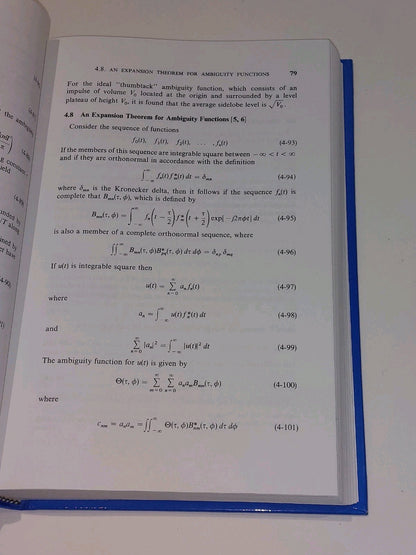 Radar Signals An Introduction to Theory and Application by Cook, Bernfeld (1993)5
