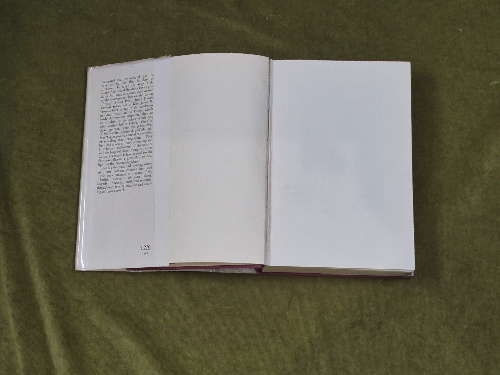1715 The Story of the Rising Alistair & Henrietta Tayler - 1936 Ist HB3