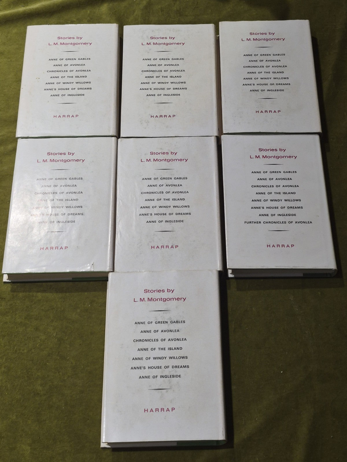 Anne of Green Gables - Full set of 6 +Chronicles - L M Montgomery , Harrap HB DJ2