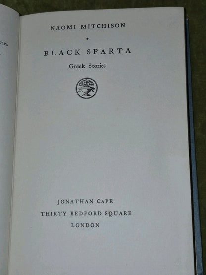 Naomi MITCHISON / Black Sparta Greek Stories 1st Edition5