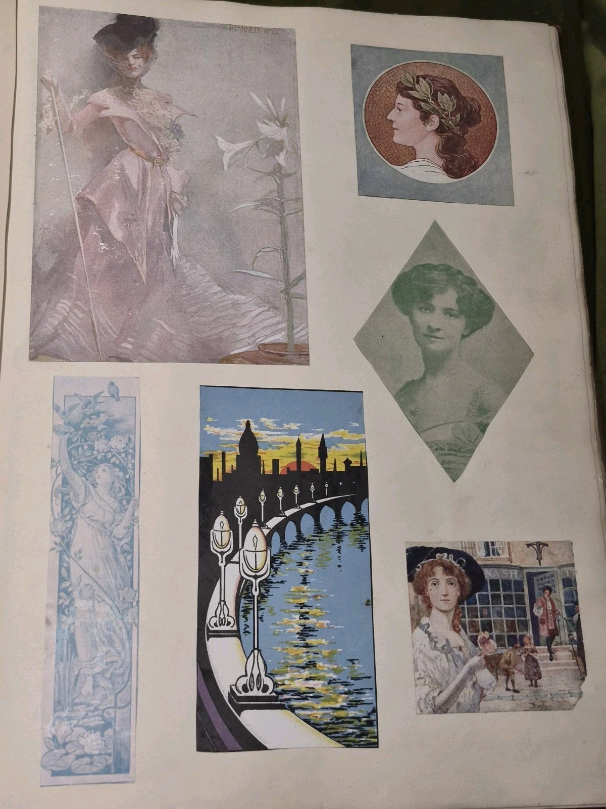 Edwardian Scrapbook Louis Wain & Fashion plates Full 80 pages  ephemera 16x11"16