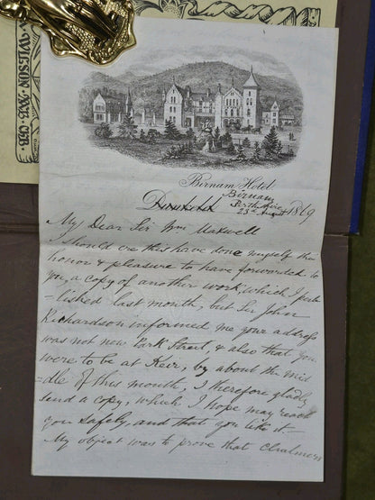 Gaelic Topography of Scotland Letter to Sir Stirling-Maxwell from Robertson 18695