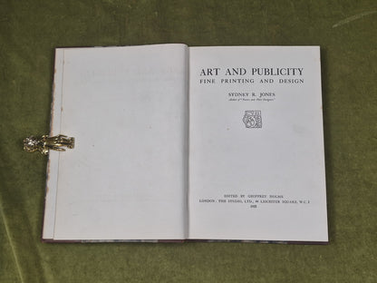 ART AND PUBLICITY Fine Printing and Design Sydney R Jones 1925 The Studio 1st4