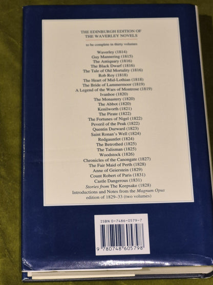 Quentin Durward Sir Walter Scott 2001 Edinburgh Edition of Waverley hardback DJ1