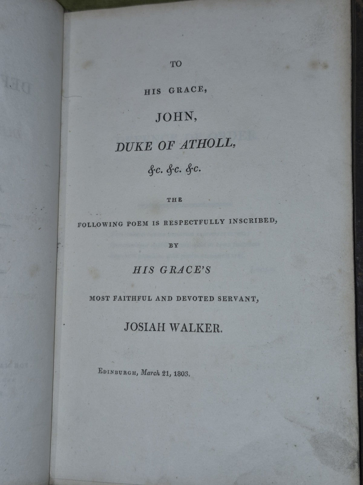 The Defence of Order a Poem (1803 First Edition) Josiah Walker6