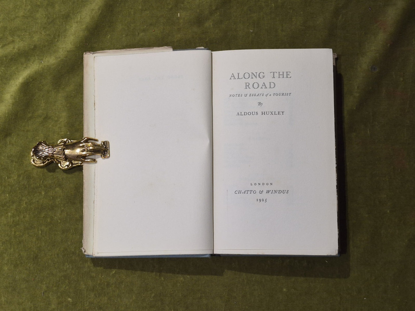 Along the Road Notes & Essays of a Tourist - Aldous Huxley Chatto & Windus 19253