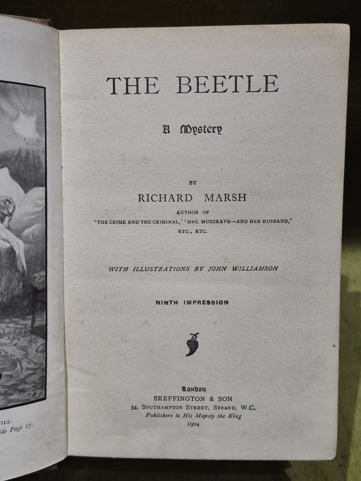The Beetle A Mystery (1904 Ninth Impression) Richard Marsh6