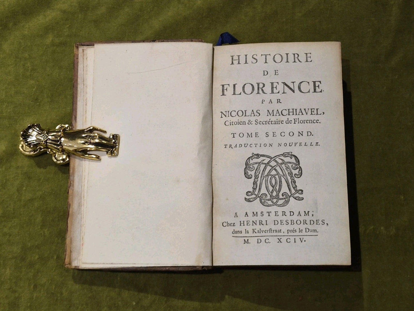 Histoire de Florence traduction nouvelle - Niccolò Machiavelli in 2 Volumes 16944