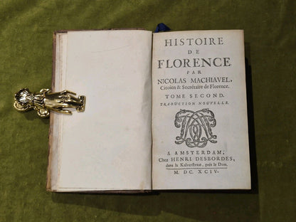 Histoire de Florence traduction nouvelle - Niccolò Machiavelli in 2 Volumes 16944
