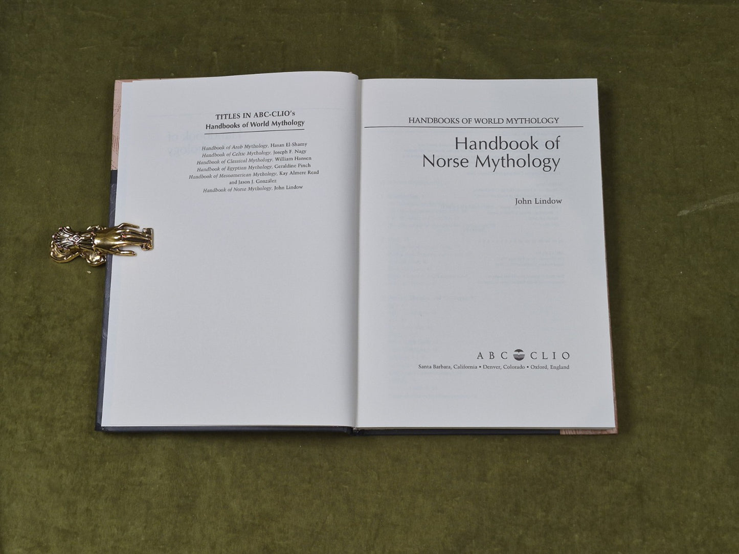 Vintage Handbook of Norse Mythology HC By John Lindo , ABC Clio 20013