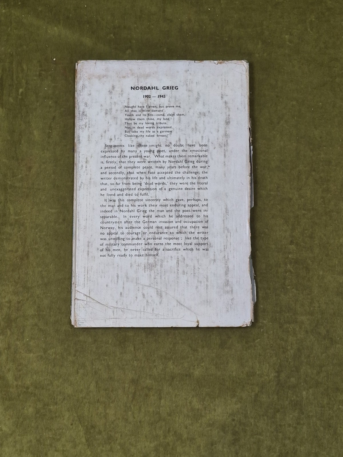 All That is Mine I Demand : War Poems of Nordahl Grieg - Hodder & Stoughton 19441