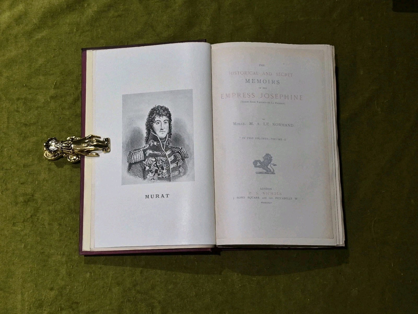 HISTORICAL AND SECRET MEMOIRS OF THE EMPRESS JOSEPHINE in 2 vols - 1895 HB4