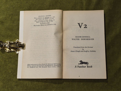 V2 - Major-General Walter Dornberger - 1958 Panther paperback4