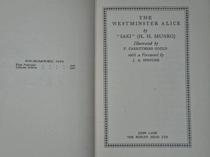 Saki Munro Bodley Head Super Beasts Bassington Westminster Alice Toys 19275