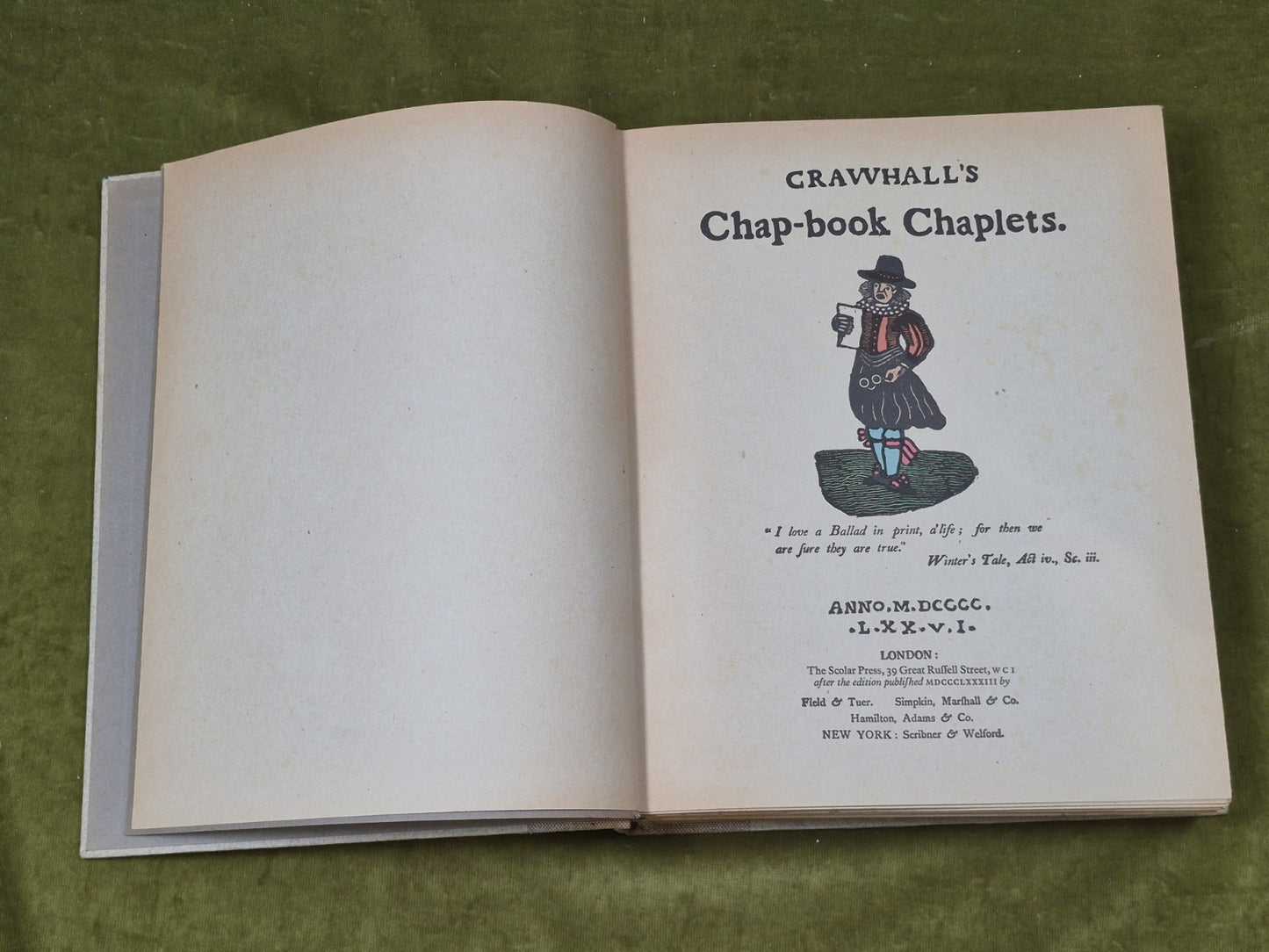 Crawhall's Chap-Book Chaplets 1976 Hardcover Scolar Press Facsimile Rare Book3