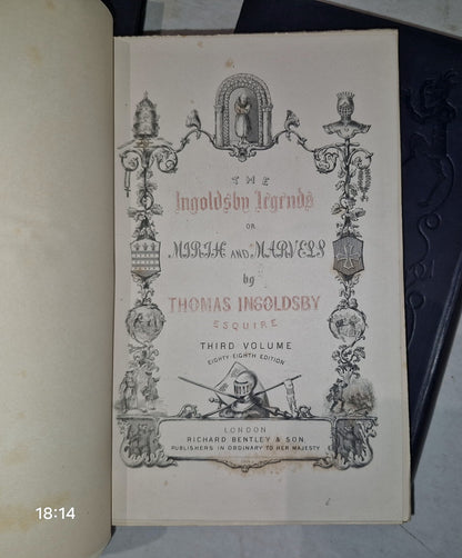 The Ingoldsby Legends (or Mirth and Marvels) 88th Edition  1894 3 Volume Set12