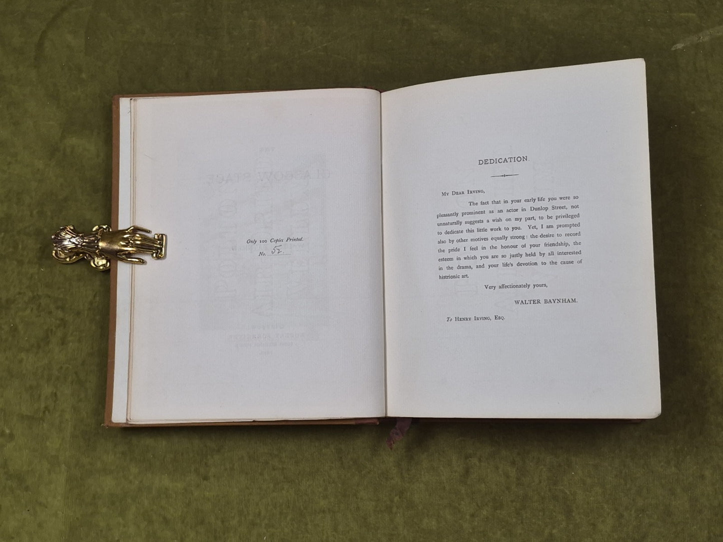 The Glasgow Stage - Walter Baynham, Robert Forrester 1892 Limited 1st Edition 6