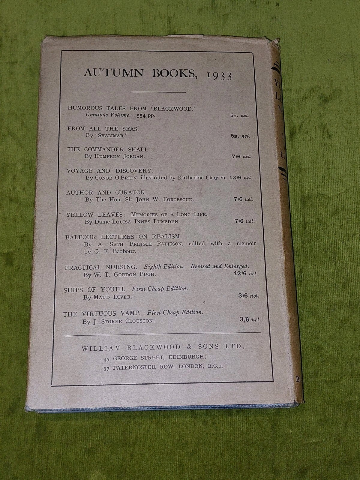 Yellow Leaves : Memories Of A Long Life By Louisa Innes Lumsden (1933) 1st Ed Hb2