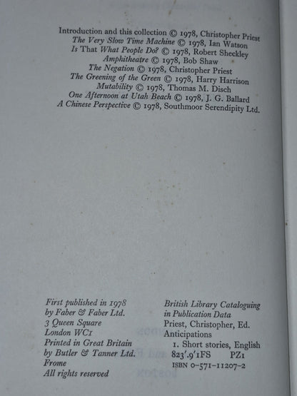 Anticipations, A Collection of Eight New Stories 1st/1st 19784