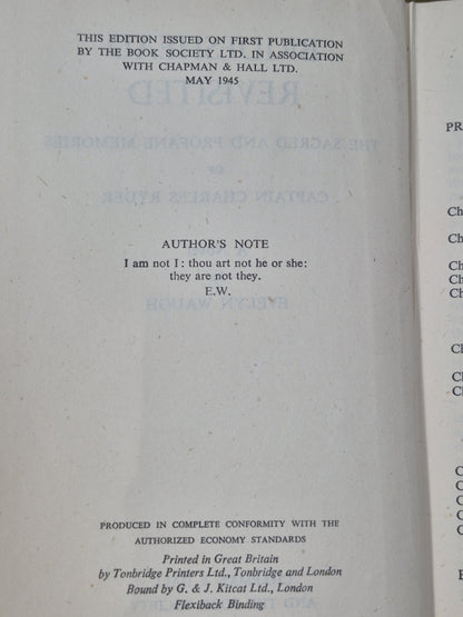 Brideshead Revisited Evelyn Waugh First Edition Book Society 19455
