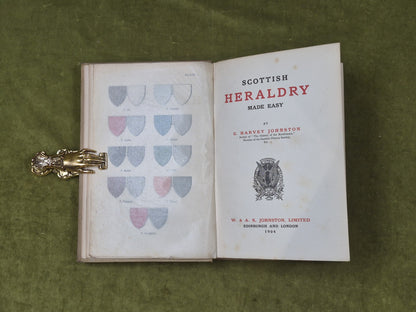 Scottish Heraldry Made Easy - G. Harvey Johnston W & A K Johnston 1904 1st HB6