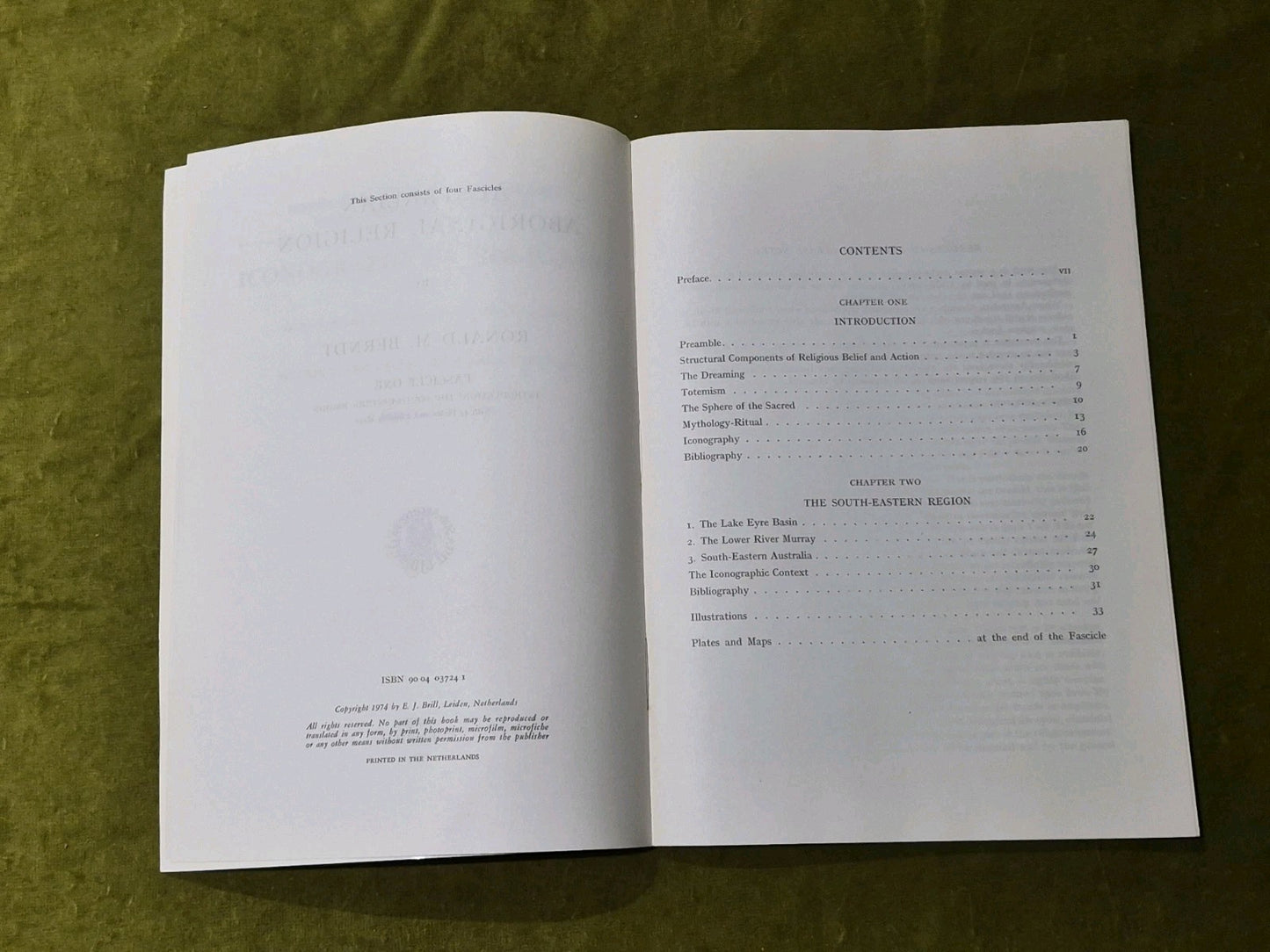 Australian Aboriginal Religion - Ronald M Berndt in vols 1-3 softcover3