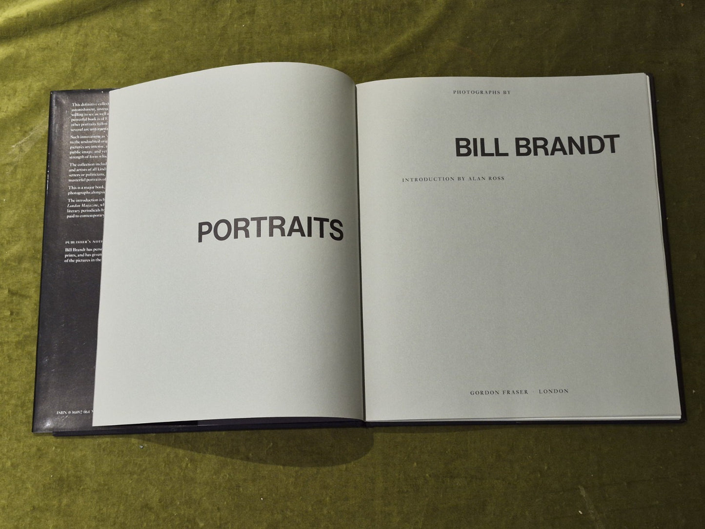 Bill Brandt Portraits - Gordon Fraser Gallery 1982 1st HB DJ3