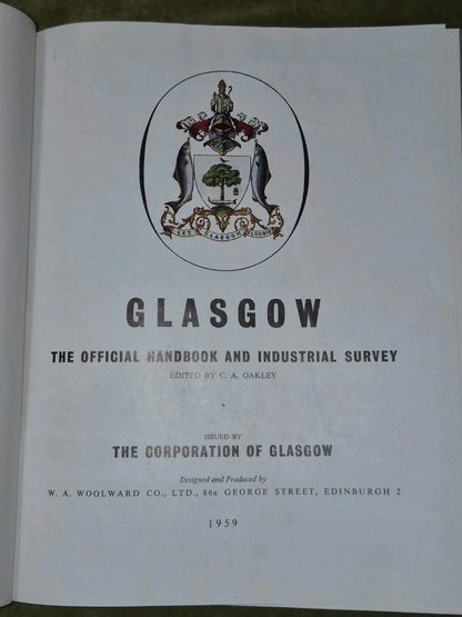 Glasgow the Official Handbook and Industrial Survey 1959 First Edition Oakley3