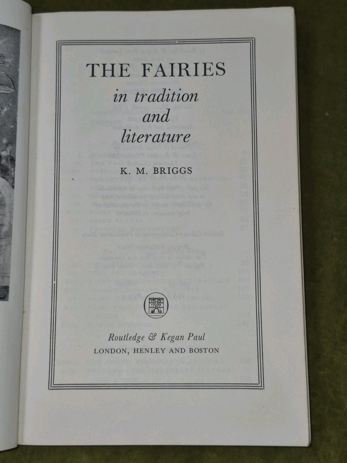 The Fairies in Tradition and Literature by K.M. Briggs 1978 Paperback6