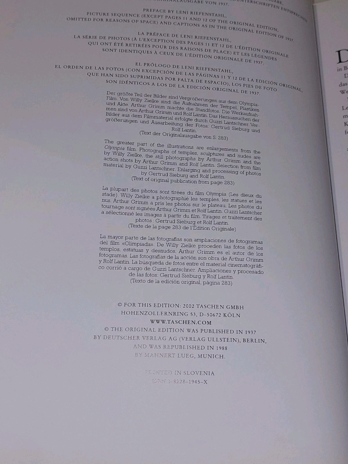 Olympia by Leni Riefenstahl [Taschen] 2002 large Hb book4