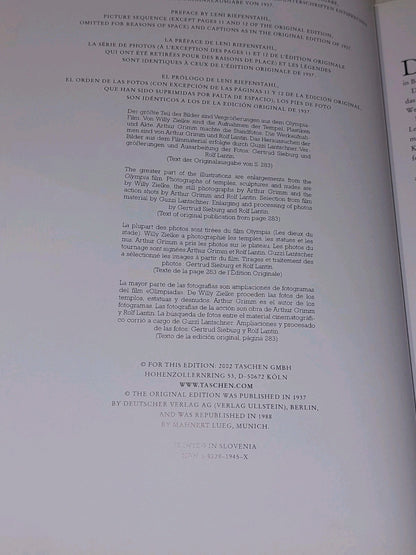 Olympia by Leni Riefenstahl [Taschen] 2002 large Hb book4