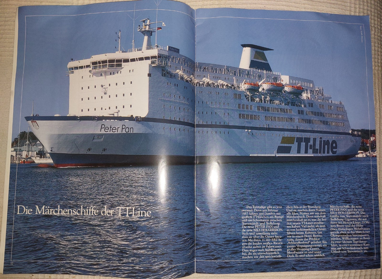 TT-Line Logbuch Sales Brochure 1980s Including Fleet Diagrams9