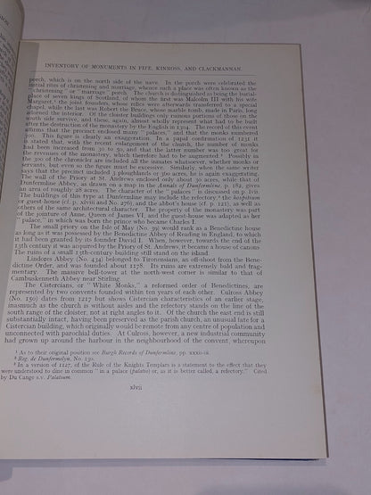 Royal Commission  11th Report Of Monuments & Construction In Fife, Kinross 19338