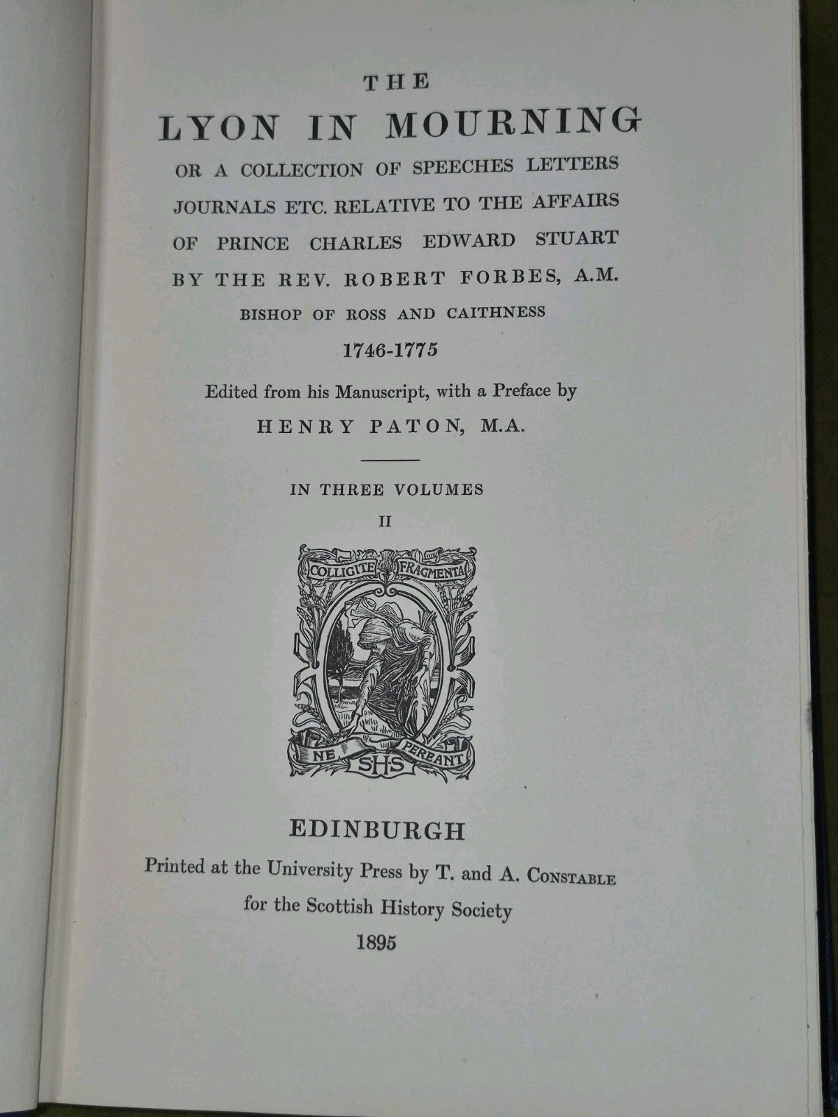 The Lyon In Mourning 1895 Complete Set Scottish History Society Edinburgh4