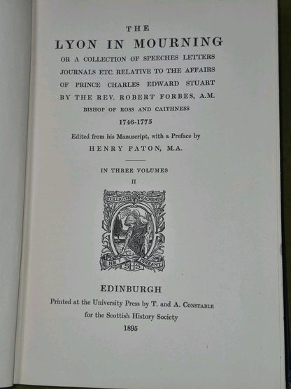 The Lyon In Mourning 1895 Complete Set Scottish History Society Edinburgh4