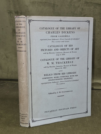 Catalogue of the Library of Charles Dickens Thackeray Piccadilly Press 19350