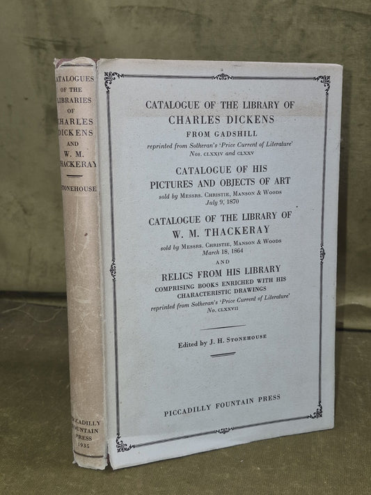 Catalogue of the Library of Charles Dickens Thackeray Piccadilly Press 19350
