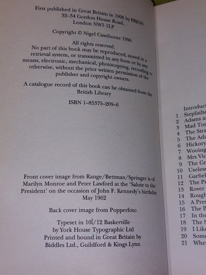 Sex Lives of the U. S. Presidents by Nigel Cawthorne (1996, Trade Paperback)2