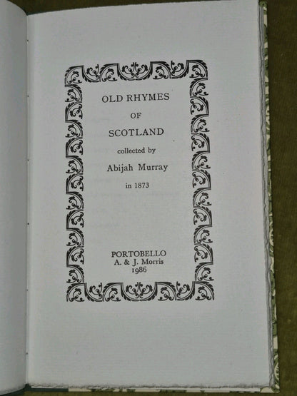 Old Rhymes of Scotland Abijah Murray 1986 Portobello3