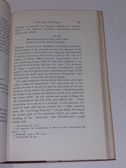 Wordsworth and Schelling: A Topological Study of Romanticism by Hirsch (1960) Hb6