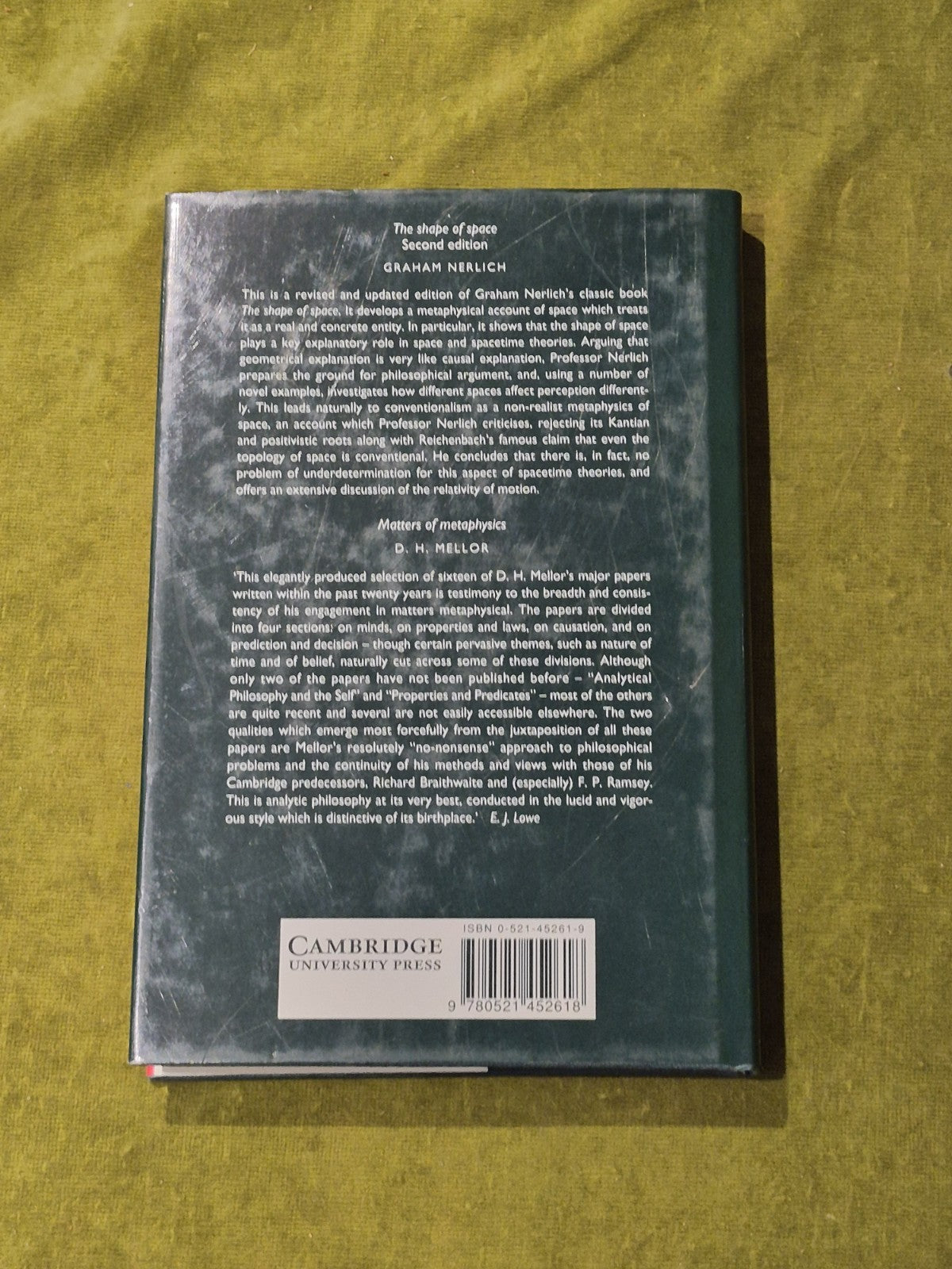 What Spacetime Explains - Graham Nerlich , Cambridge HB DJ 20071
