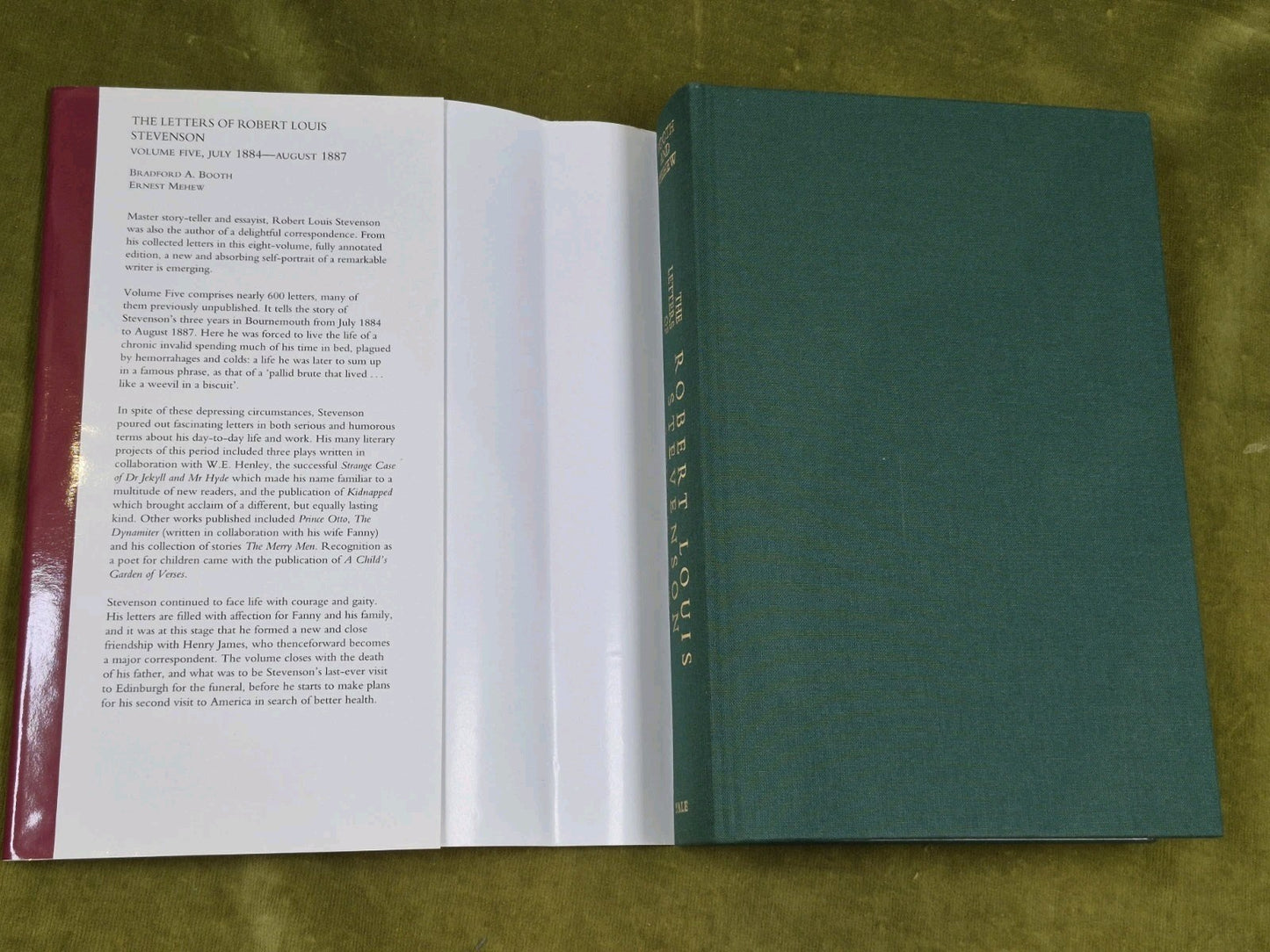 Letters of Robert Louis Stevenson Bradford A Booth Volumes 1 - 5 Incomplete Set15