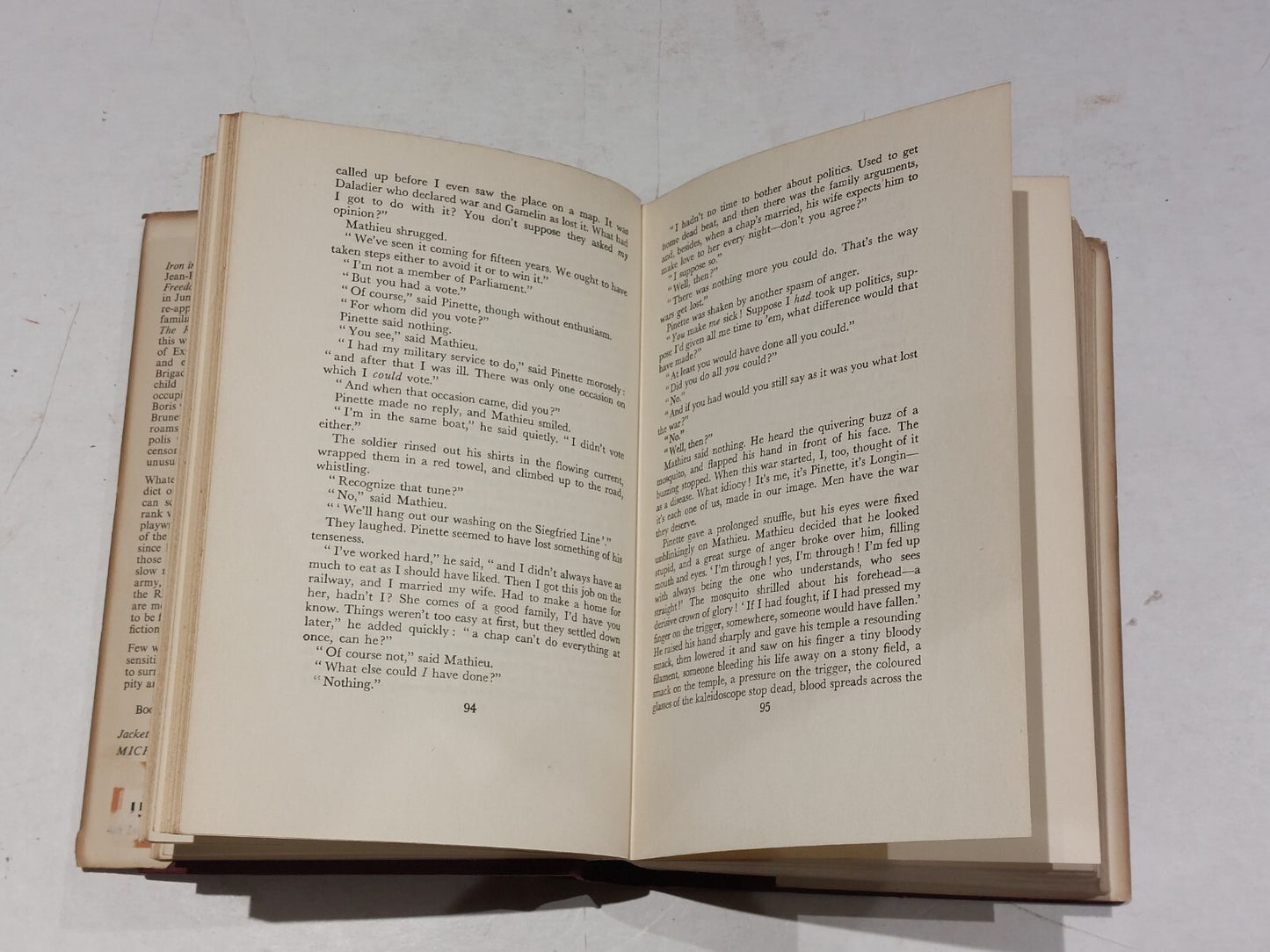 Iron In The Soul By Jean-paul Sartre (1957) 1st Edition 4th Impression Hb Book5