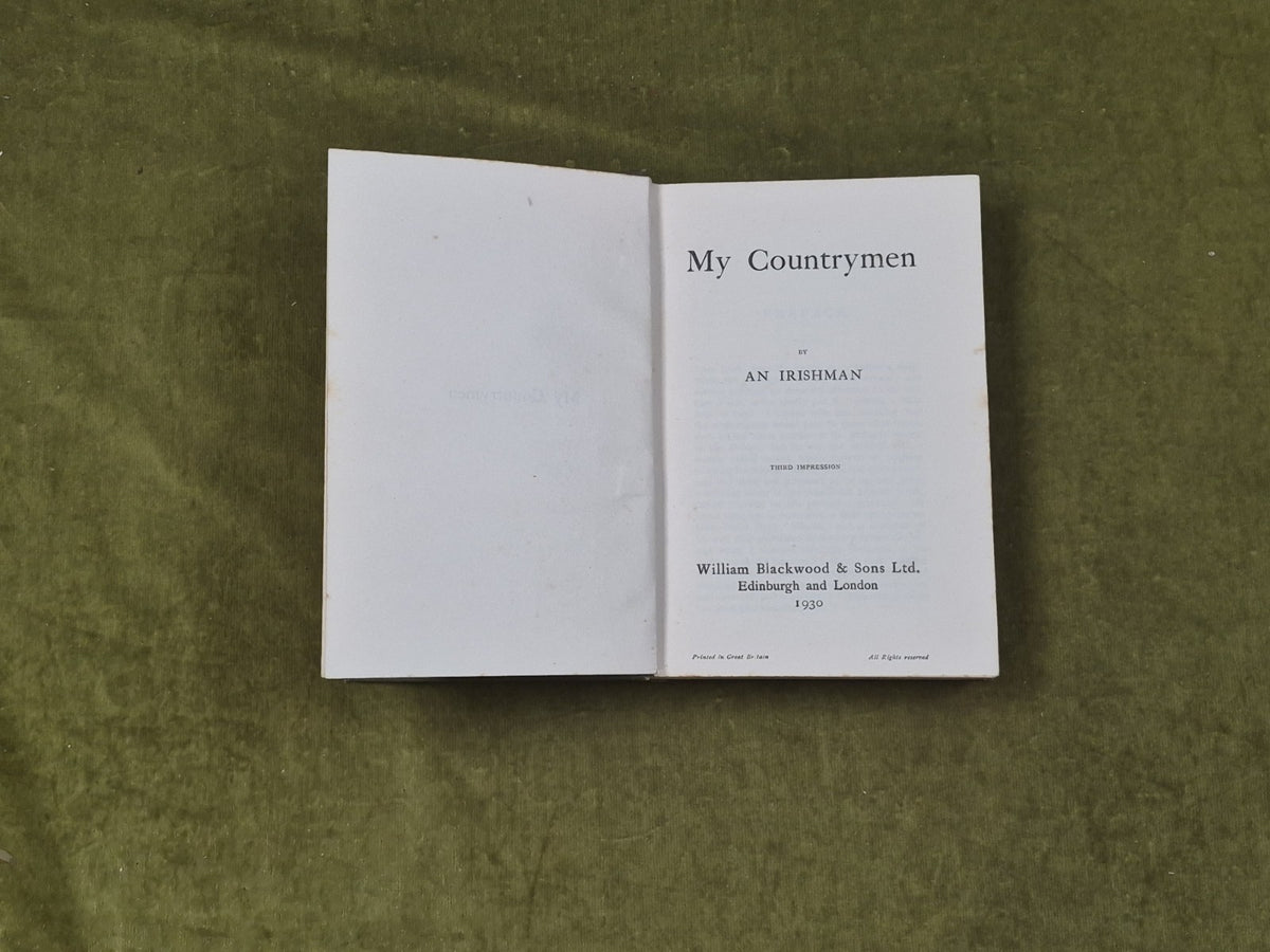 My Countrymen by an Irishman 1930 William Blackwood3