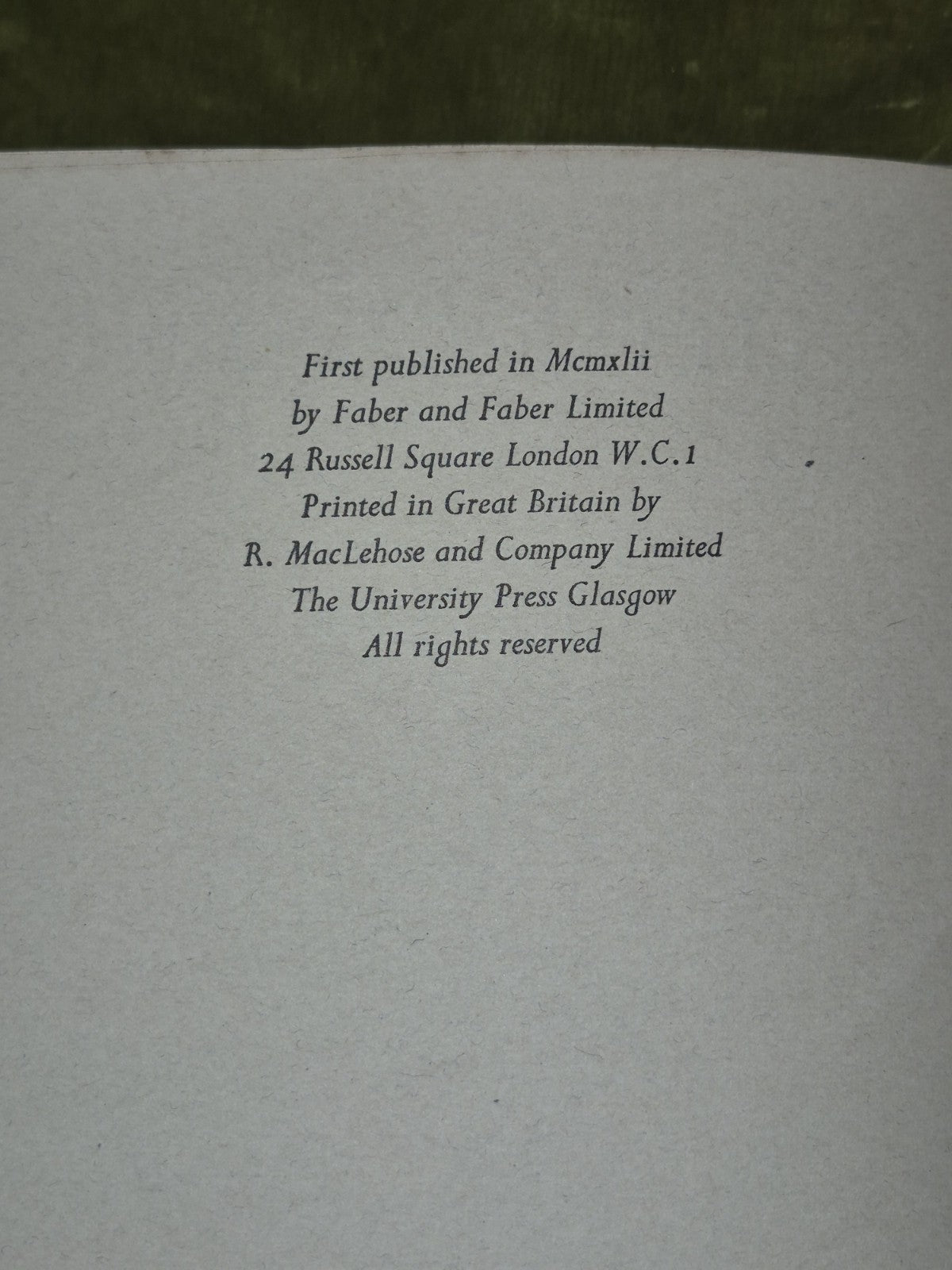 T.S. Eliot Little Gidding FIRST EDITION 1942 Soft Cover Stapled Glasgow Press5